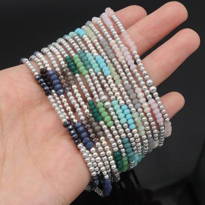 China 2021 Wholesale Fashionable Jewelry Rose Card Woman Green Blue Purple Black Bracelet Beads Glass Crystal Bracelet for sale