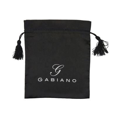 China Custom Drawstring High Quality Satin Bags with Logo Tassels for sale