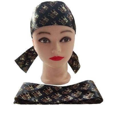 China European and American Style Custom Satin Silk Headband Women Edge Wrap With Logo for sale