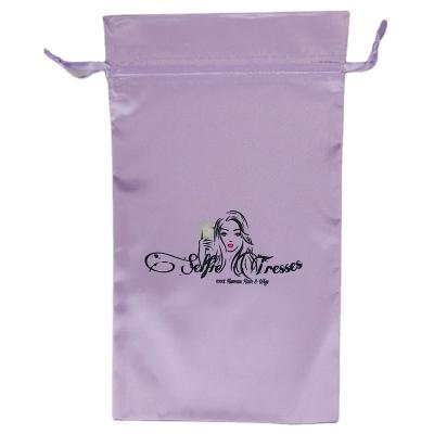 China Drawsting Satin Drawstring Bags With Custom Logo And Making Sample Pictures For Free for sale