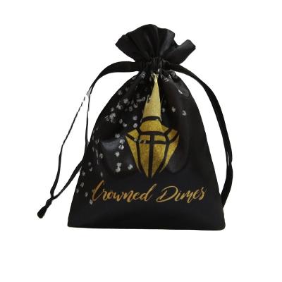 China ALL High Quality Satin Jewelry Pouch Drawstring Bags with Custom Logo for Jewelry/Earrings/Bracelets/Necklaces/Rings for sale