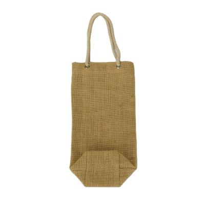 China Wholesale Eco - Friendly High Quality Printed Jute Bags For Wine / Gift Accept Custom Made for sale