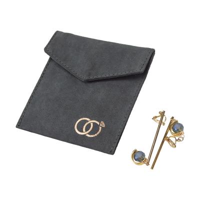 China Pouch Over Flip Jewelery Bag Small Envelope Bags Suede Packaging Customized Jewelery for sale