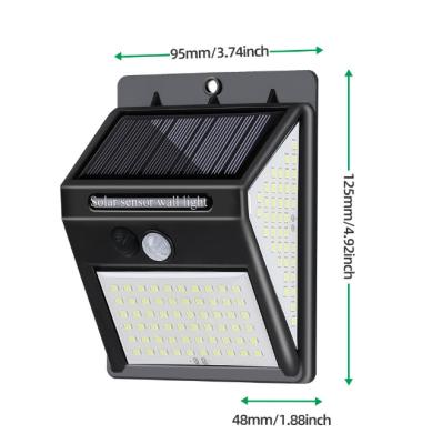 China Outdoor Garden Lighting 1 2 4 Pack 144 Led 500 Lumen 3 Modes Plastic With Motion Sensor Solar Wall Mount Light For Home for sale