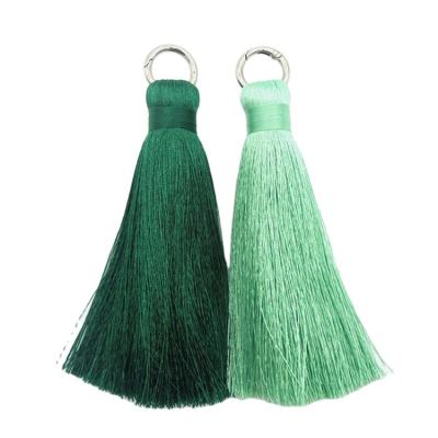 China Polyester High Quality Smooth Custom Silk Rope Solid Luggage Tassel With 3 In 1 Filler Left Cable for sale