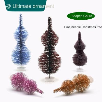 China PVC Stain Goods Pine Needle Qiongma Christmas Tree Window Decoration Special Shaped Multi Style Christmas Ornament for sale