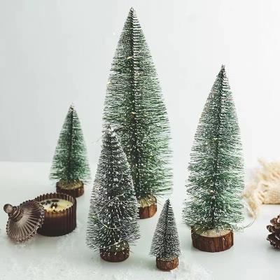 China For Christamas Decoration Wholesale Mini Christmas Tree Ornaments In Christmas Decoration Supplies 24 18 21 10cm Flocked Table Ornament for sale