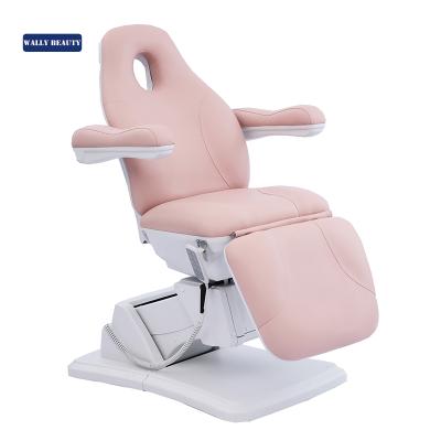 China Wallybeauty Modern Eyelash Beauty Spa Bed 4 Facial Motors Electric Pink Massage Table for sale