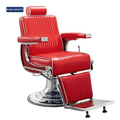 China Modern Equipment Barber Shop Men Chair Fashion Salon Red Barber Chair for sale