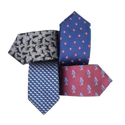 China Wholesale 100% Polyester Tie Printing Style Custom Woven 100% Polyester Suit Men Printing Neck Tie For Business for sale