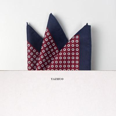 China Cheap 100% Polyester But Dot Silk Handkerchief Good Quality Wholesale 100% Polyester Pocket Squares for sale