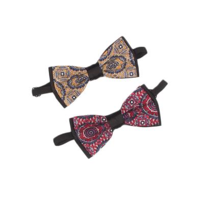 China Formal Wedding Dot Neck Bowties Dark Color Geometric Bowtie Butterfly Men's Bow Ties Wholesale Chic Men's Bow Ties for sale