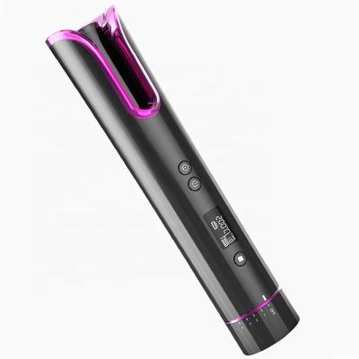 China Mini Portable Cordless Hair Curling Magic Radio Rechargeable Magic Wand USB Hair Curler USB Automatic Ceramic Rotating Hair Curler Iron for sale