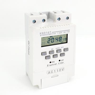 China 7 Days 24 Hours Programmable LCD Display Time Switch Factory Direct KG316T Digital Wholesale 24 Hours Timer Switch Light Timer Control Switch Low Price for sale