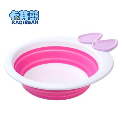 China Sustainable Baby Washbasin Portable Kids Plastic Folding Outdoor Wash Basin for sale