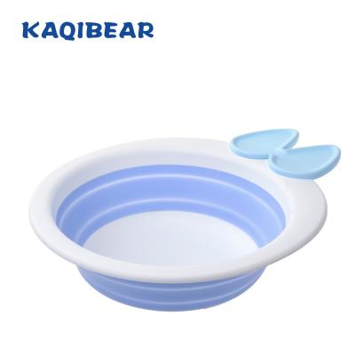 China Sustainable Free Sample Durable New Material Kids Folding Plastic Wash Basin Hand Wash for sale