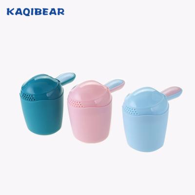 China Eco-friendly Cartoon Baby Shower Plastic Rinse Cup Shampoo for sale