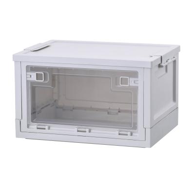 China Sustainable multi-scene suitable for popular easy-to-carry storage boxes folding plastic lightweight storage boxes and stackable folding box for sale