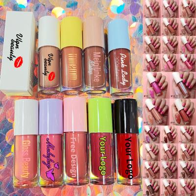 China High Quality Pink Lip Gloss Tube Makeup Lipstick Lip Gloss Tubes Logo Lip Oil Cosmetic Containers Empty Tube Custom Made for sale