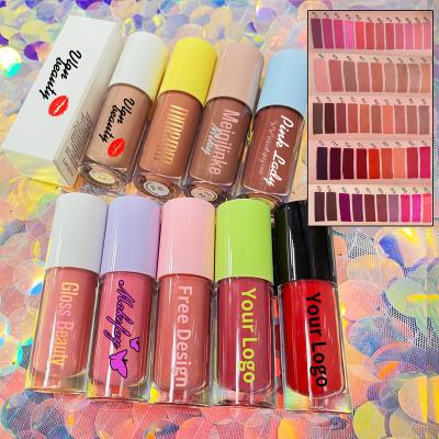 China wholesale waterproof make your own liquid lipstick vegan red waterproof matte liquid lipstick for sale