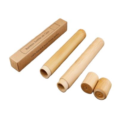 China High Quality Unique Customized 2021 Disposable Logo Wooden Bamboo Case Toothbrush Storage Box Original For Sale for sale