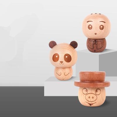 China Small Cute Wooden Mushroom Head Cartoon Mini Portable Wooden Mushroom Speaker Outdoor Wireless Speaker for sale