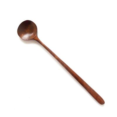 China Custom Sustainable Logo Sustainable Handmade Eco Friendly Cooking Coffee Wooden Soup Tea Spoon Wooden Serving Spoon For Sale for sale