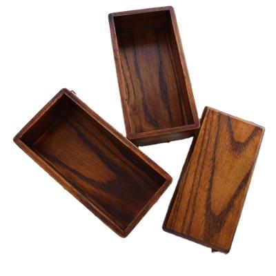 China Japanese Traditional High End Sushi Salad Bento Box Container Freshness Keeping Food Wooden Bowl In Stock for sale