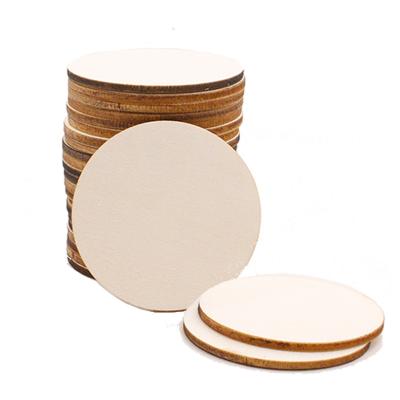 China High Quality Custom Unfinished Natural Wood Products Log Circle Discs DIY Card Craft Cutouts For Craft Supplies for sale