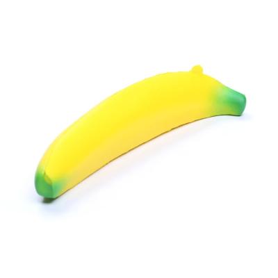 China Wholesale PU Squishy Top Selling Fruits Stress Ball Advertising Gifts Banana Shaped Slow Rising Squishy Toys for sale