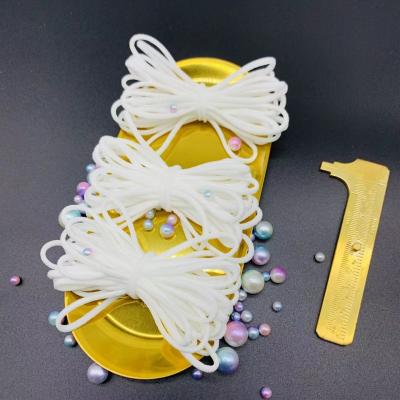 China Spandex Nylon Round Elastic Earloop Rope Cord String Band Tape 2.5mm 3mm 4mm 5mm 6mm for sale