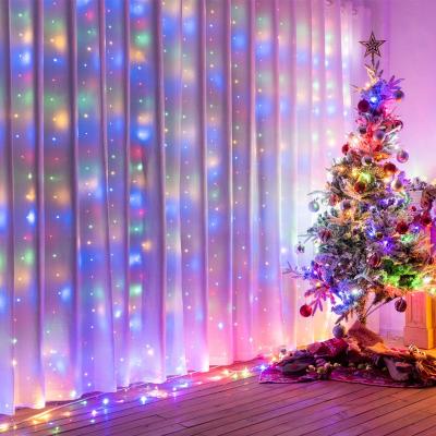 China Diy Led Curtain String Fairy Lights 300 Cheap Decorative Led Window Curtain String Lights With Outdoor for sale