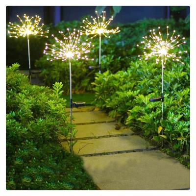 China Eco-friendly Wholesale Solar LED Christmas Firework String Lights For Garden Decoration for sale