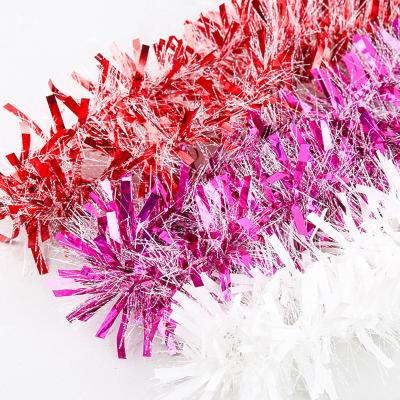 China Manufacturer Christmas Decoration Waterproof Wholesale PET Tinsel Garland Twist for sale