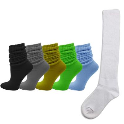 China Other 2022 Custom Wholesale Color Warm Breathable Cotton Plain Crew Slouch Thick Socks For Women for sale