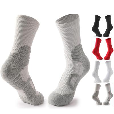 China Basket Sock Femme Running Towel White Athletic Breathable Sock Sports Professional Custom Design Basketball Terry Socks Elite Crew for sale