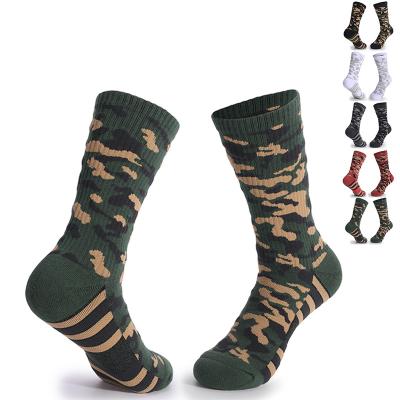 China Breathable Elite Running Crew Camouflage High Quality Men's Basketball Calcetas Para Professional Sports Socks for sale