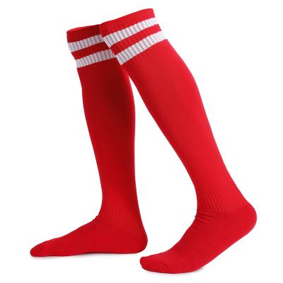 China Breathable Wholesale Cushion Tube Long Football Socks Over The Knee Sports Meia Stripey Extra Thick Compression Football Socks for sale