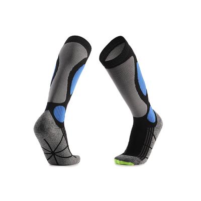 China Latest Promotion Price Breathable Nylon And Spandex Made Full Terry Cushion Knee High Skiing Socks for sale