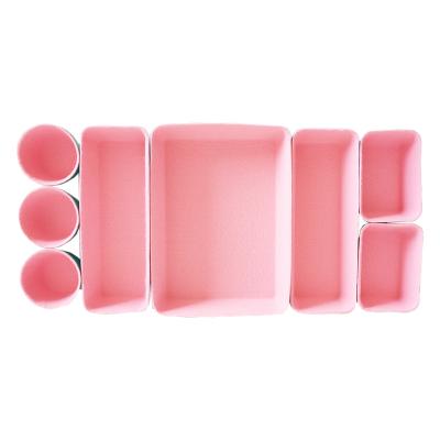 China Tropical Office Supplies Felt Drawer Organizers Trays Storage Bins Bin Dividers Bins Storage Bin Father's Day Gifts -8 Pack for sale