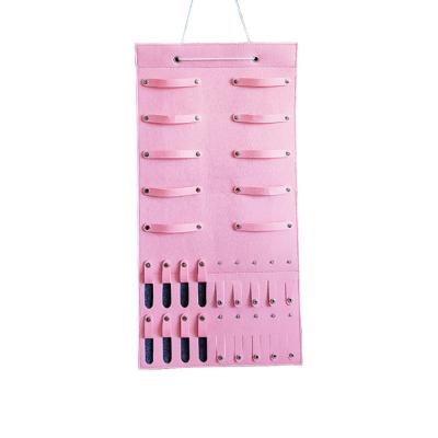 China Minimalist Headband Storage Rack Hair Bows Organizer Holder for Babies Felt Wall Hanging Storage Organizer for sale