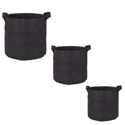 China Wholesale Customized Breathable 3 Gallon 5 Gallon 7 Gallon Black Felt Plant Grow Bags Pot for sale