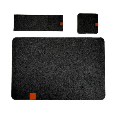 China Sustainable Eco Friendly Felt Place Mat Set Felt Coaster Cutlery Bag for sale