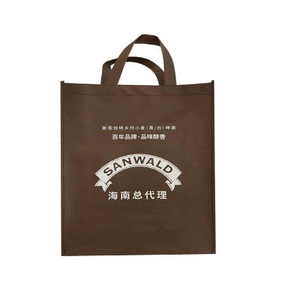 China Handled Printed Logo Foldable Non Woven Shopping Bag With Handle for sale