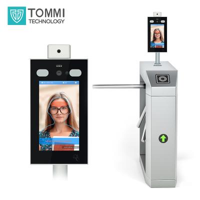 China Motion Detection Wholesale Face Recognition Thermo Scan Access Terminal With Temperature And Face Covering Control for sale