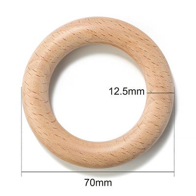 China Europe Wooden Rodent Ring Baby Teether Natural Wood Teething Ring Toy Montessori DIY Care Baby Gift Ornaments Props for sale