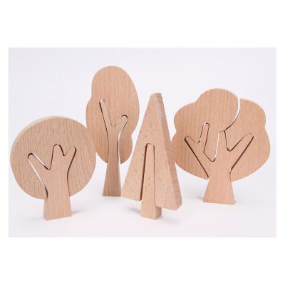 China Europe DIY Paint Tree Beech Wooden Log Toys Children Room Creative Hand Painted Solid Wooden Ornaments for sale