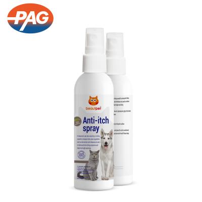 China OEM PAG Pet Hair Itch Relief Glowing Spray Anti Flea Mosquito Viable Custom Anti Irritant Bites Spray For Pet Soothing Skin Care for sale