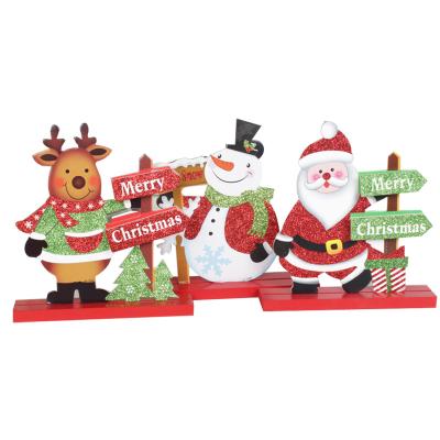 China 2021 Christmas New Year's Office Decoration Old Man Border Wooden Alphabet Products for sale