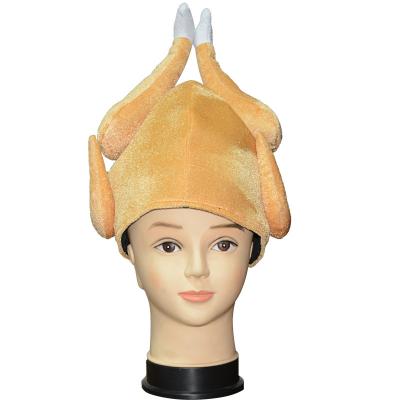 China Polyester Women Men Kids Costume Party Accessory Roasted Turkey Hat Thanksgivng Gifts Supplies for sale